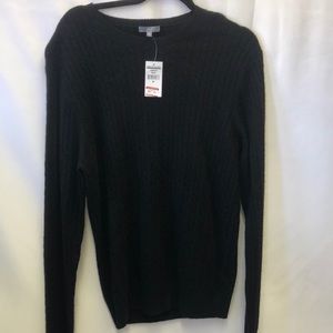 NWT mens wool cashmere blend black knit sweater